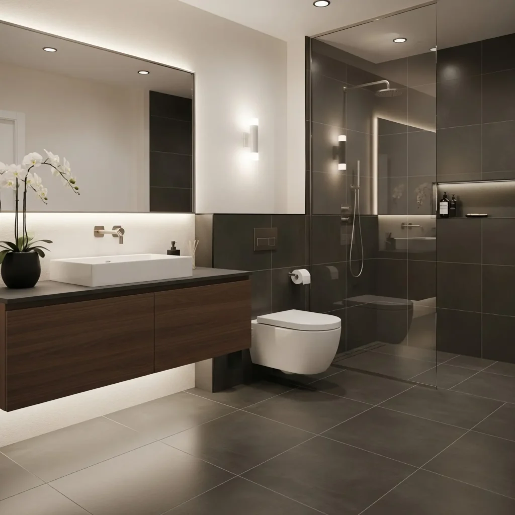 Example of porcelain tiles